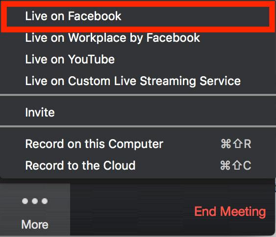 live on facebook option2
