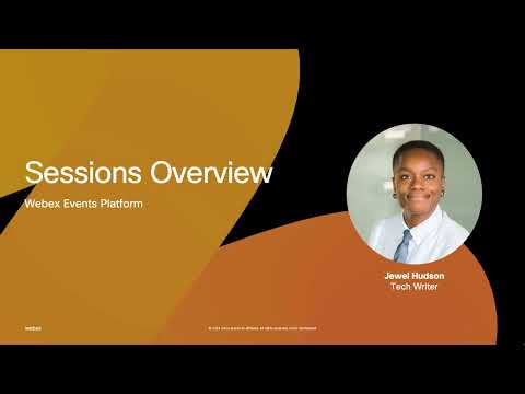 Sessions Overview for Webex Events