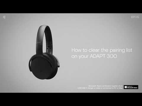 How to clear the pairing list on your ADAPT 300
