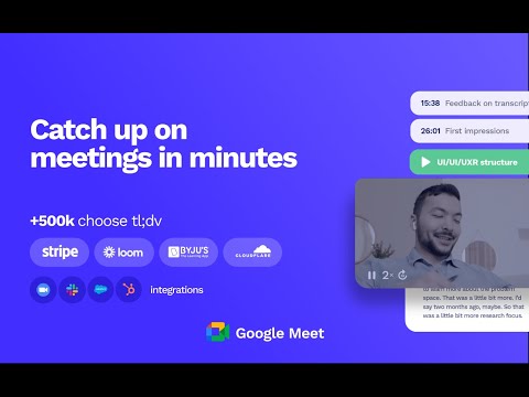 tl;dv: Video Record & Transcribe Google Meet and Zoom