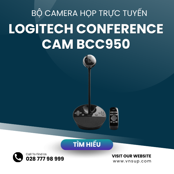 Bộ camera họp trực tuyến Logitech Conference Cam BCC950