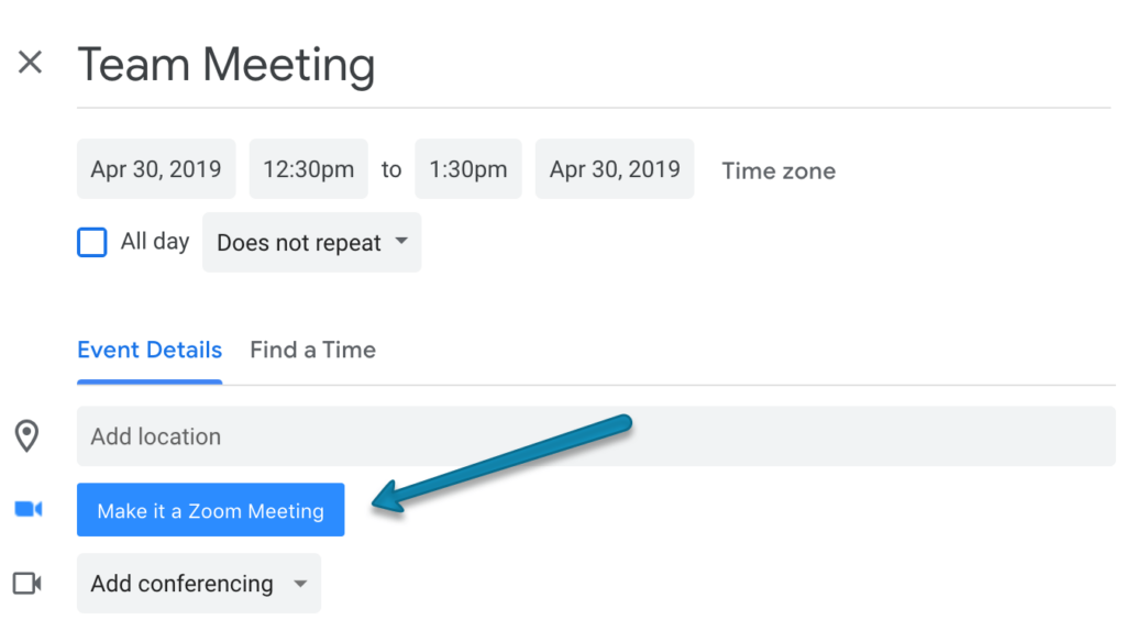 Đồng bộ Zoom Cloud Meeting calendar