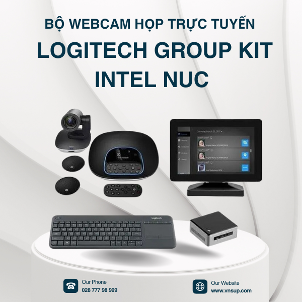 Bộ webcam họp trực tuyến Logitech Group Kit Intel NUC