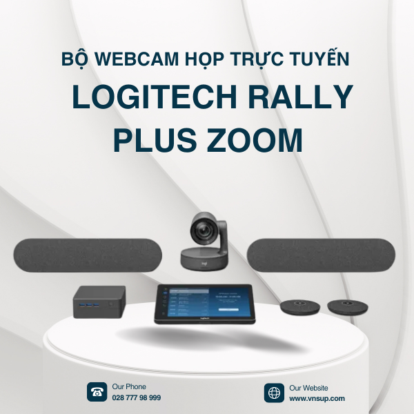 Bộ webcam họp trực tuyến Logitech Rally Plus Zoom