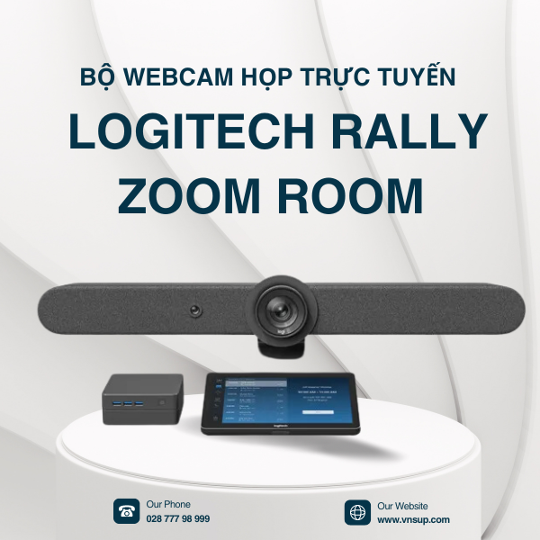 Bộ webcam họp trực tuyến Logitech Rally Zoom Room