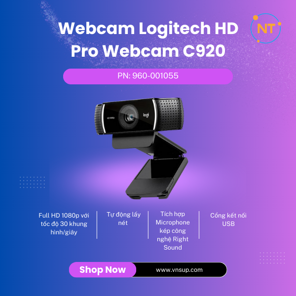 Webcam Logitech HD Pro Webcam C920