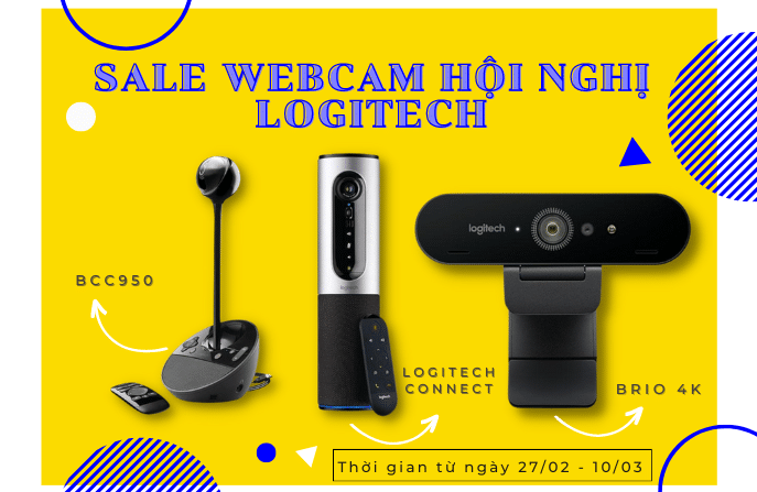 Sale webcam hội nghị Logitech