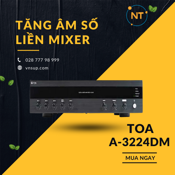Bộ tăng âm số liền mixer với MP3 TOA A-3224DM