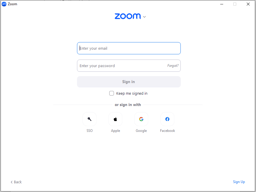 Đăng nhập vào Zoom để kiểm tra Licensed Zoom