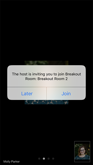 Cách vào Breakout room trên điện thoại iOS