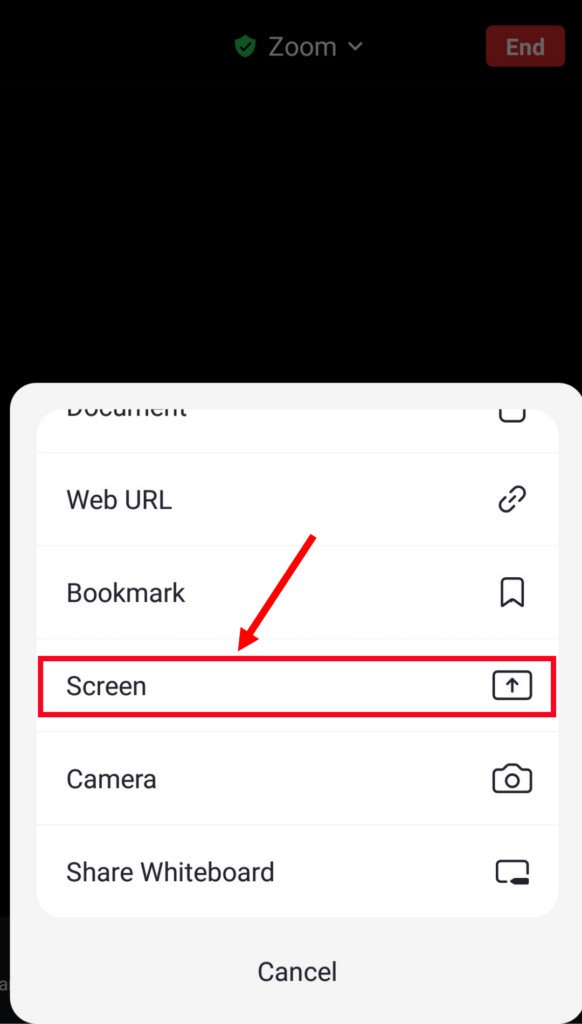 Cách chia sẻ màn hình trên zoom bằng điện thoại android 2