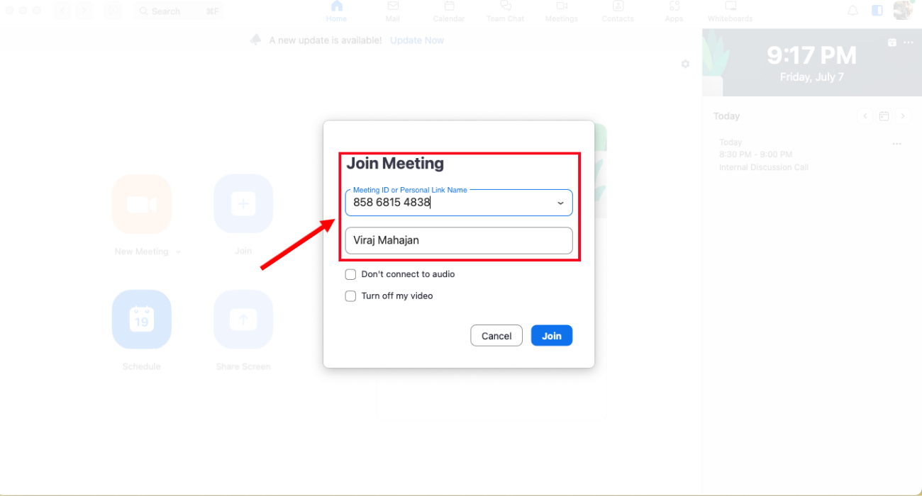 Cách tham gia cuộc họp Zoom trên máy tính để bàn 01
