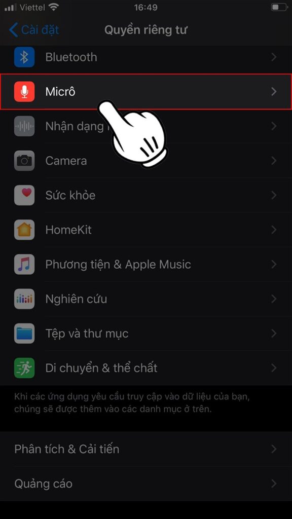 Cho phép Zoom sử dụng micro trên điện thoại iOS 02