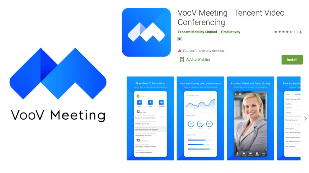 Giao diện tải xuống Voov Meeting