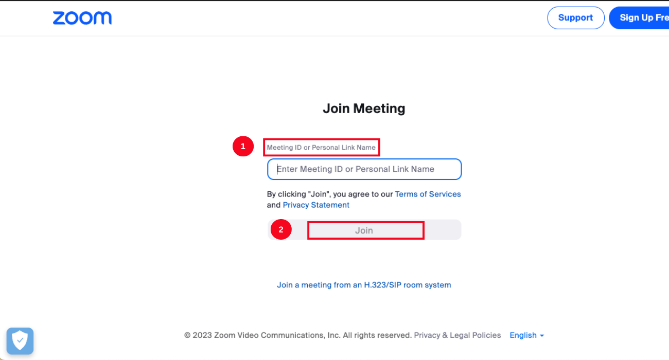 Sử dụng ID và mật mã cuộc họp Zoom để tham gia cuộc họp Zoom không cần tài khoản
