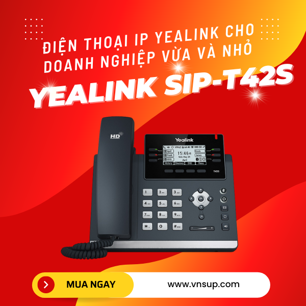 Điện thoại IP Yealink SIP-T42S cho doanh nghiệp vừa và nhỏ