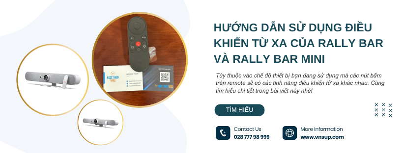 Hướng dẫn sử dụng điều khiển từ xa của Rally Bar và Rally Bar Mini