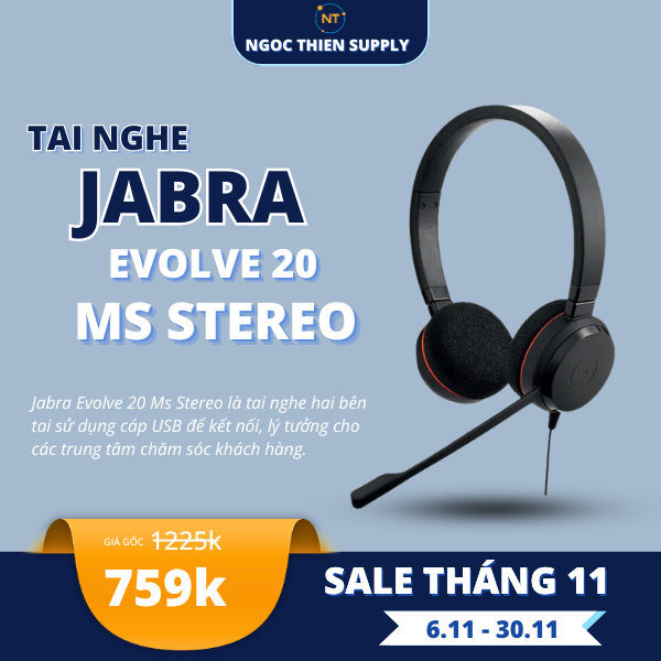 sale Jabra Evolve 20 Ms Stereo USB 1