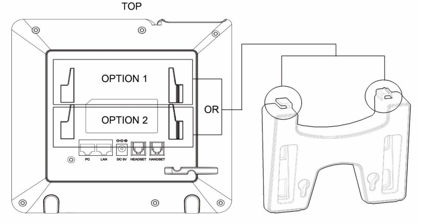 hướng dẫn lắp đặt chân đế grandstream gxp1610