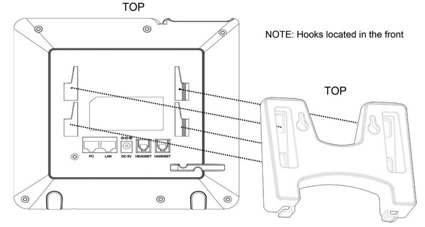 hướng dẫn lắp đặt giá treo tường grandstream gxp1610