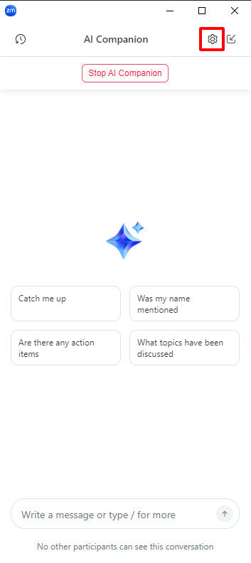 Cách bật Zoom AI Companion với tư cách là Host