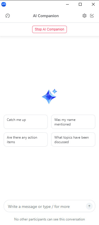 Cách bật Zoom AI Companion với tư cách là Host