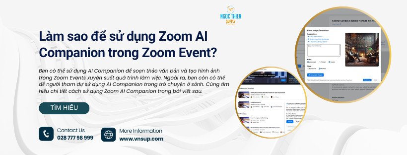 sử dụng Zoom AI Companion trong Zoom Event