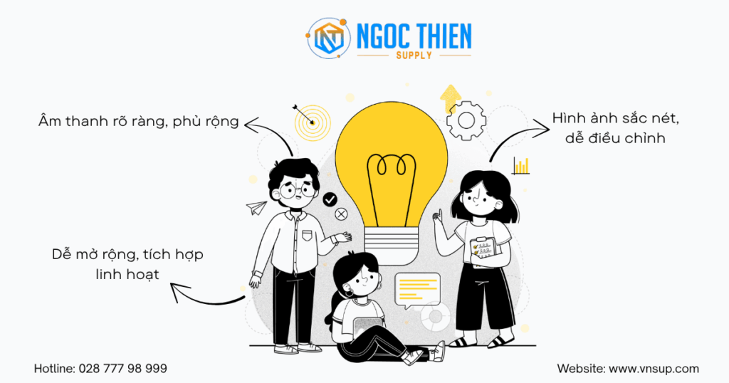 Những yếu tố cần có trong thiết bị hội nghị trực tuyến cho phòng họp lớn
