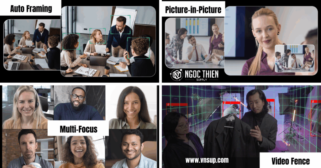 Yealink MeetingBoard C sử dụng Camera AI kết hợp nhiều công nghệ AI thông minh