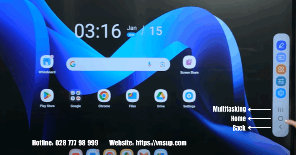 Các nút điều hướng trên Sidebar