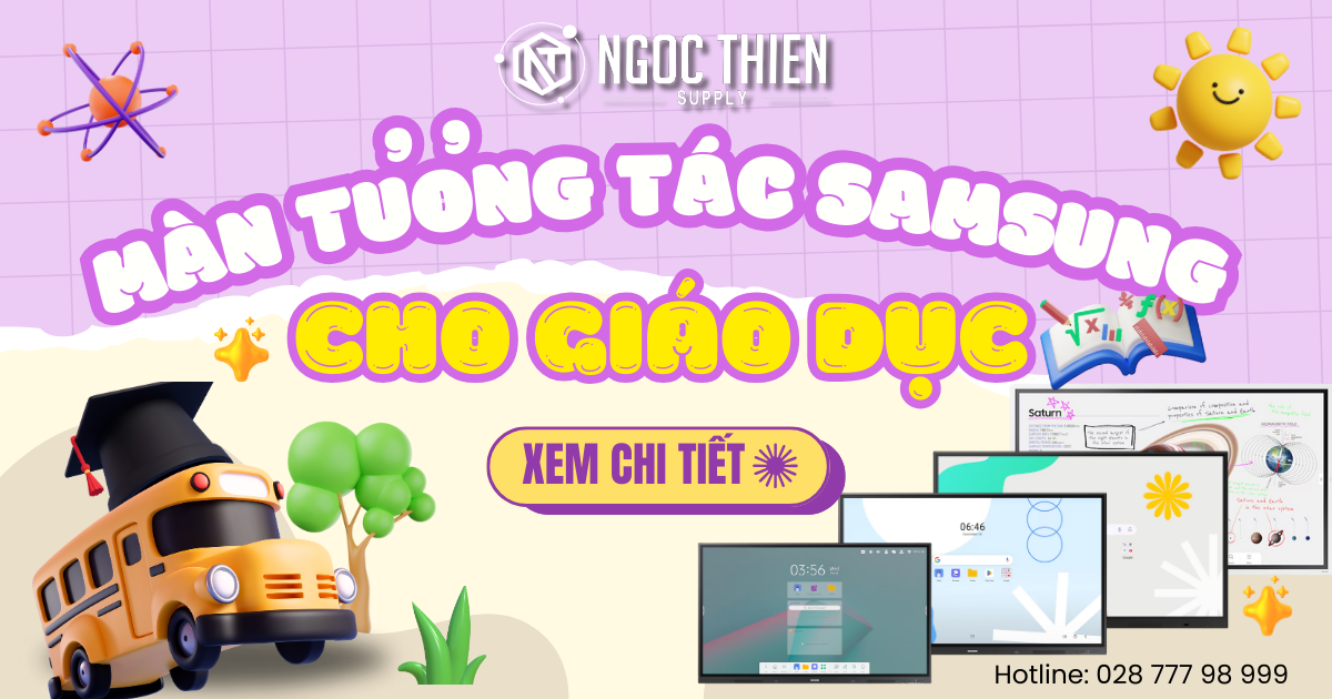 Màn tương tác samsung cho giáo dục