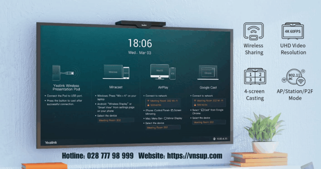 Tính năng nổi bật của Yealink RoomCast