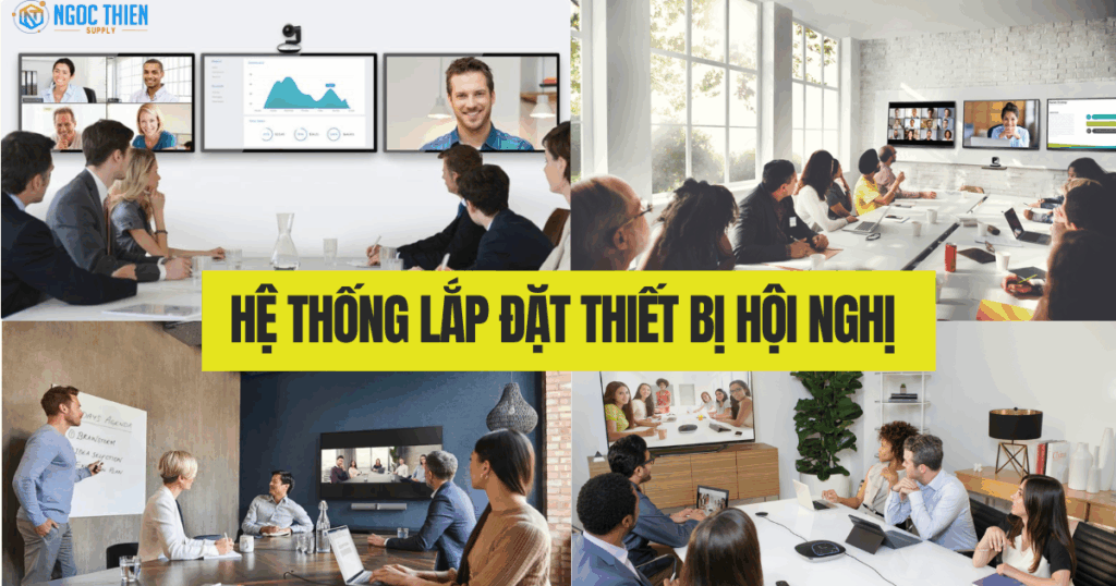 Tổng thể của hệ thống lắp đặt thiết bị hội nghị