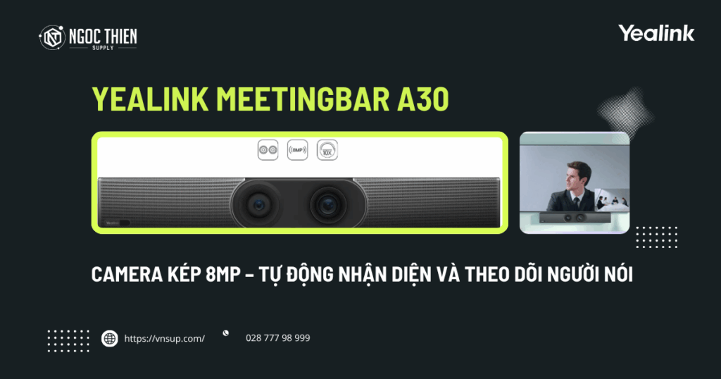 Yealink MeetingBar A30 Camera kép 8MP – Yealink A30-010 Teams