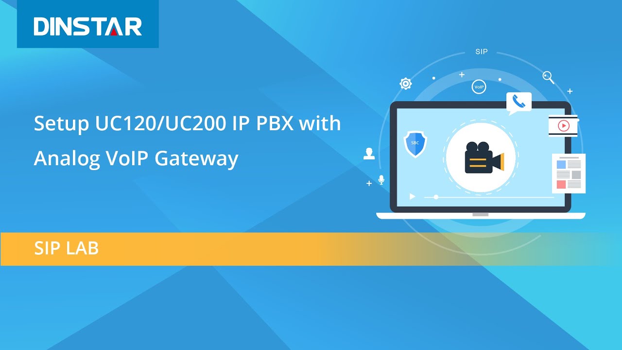 Setup DINSTAR IP PBX UC120/UC200 with Analog VoIP Gateway