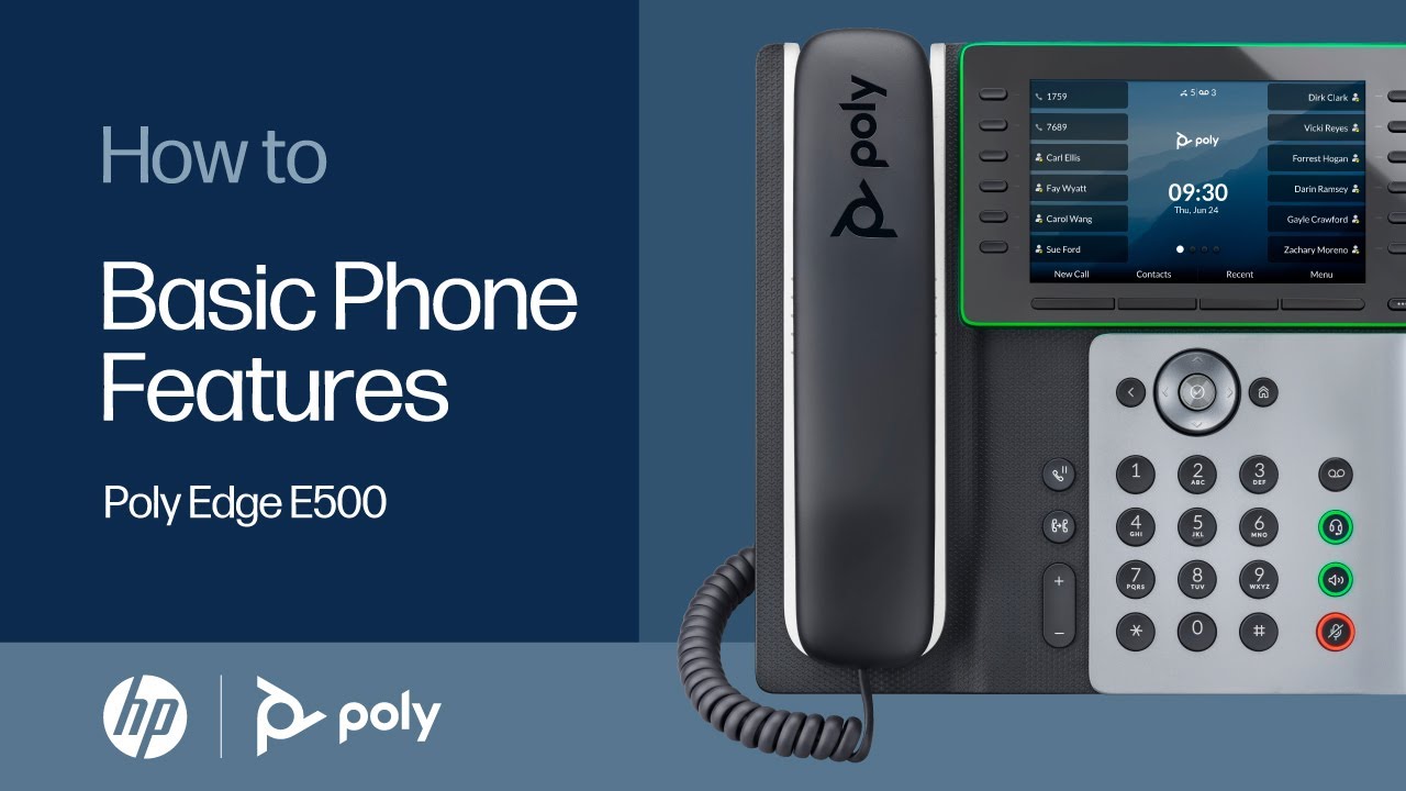 Poly Edge E500: Basic Phone Features | HP Support