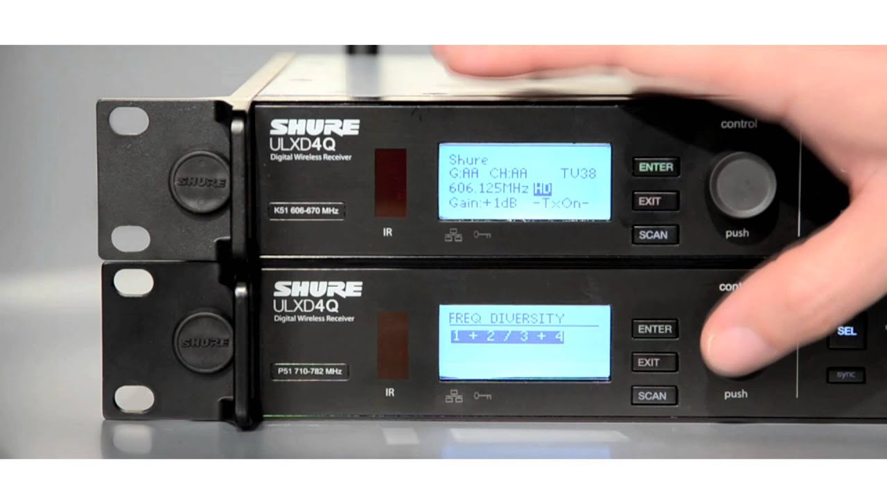 Shure ULX-D Digital Wireless System: Bodypack Frequency Diversity