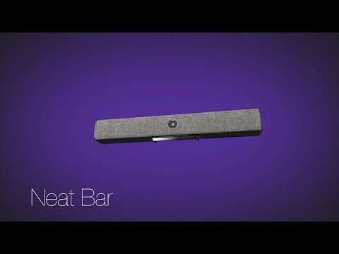This is Neat Bar. Elegant, compactly designed, highly capable meeting room device.