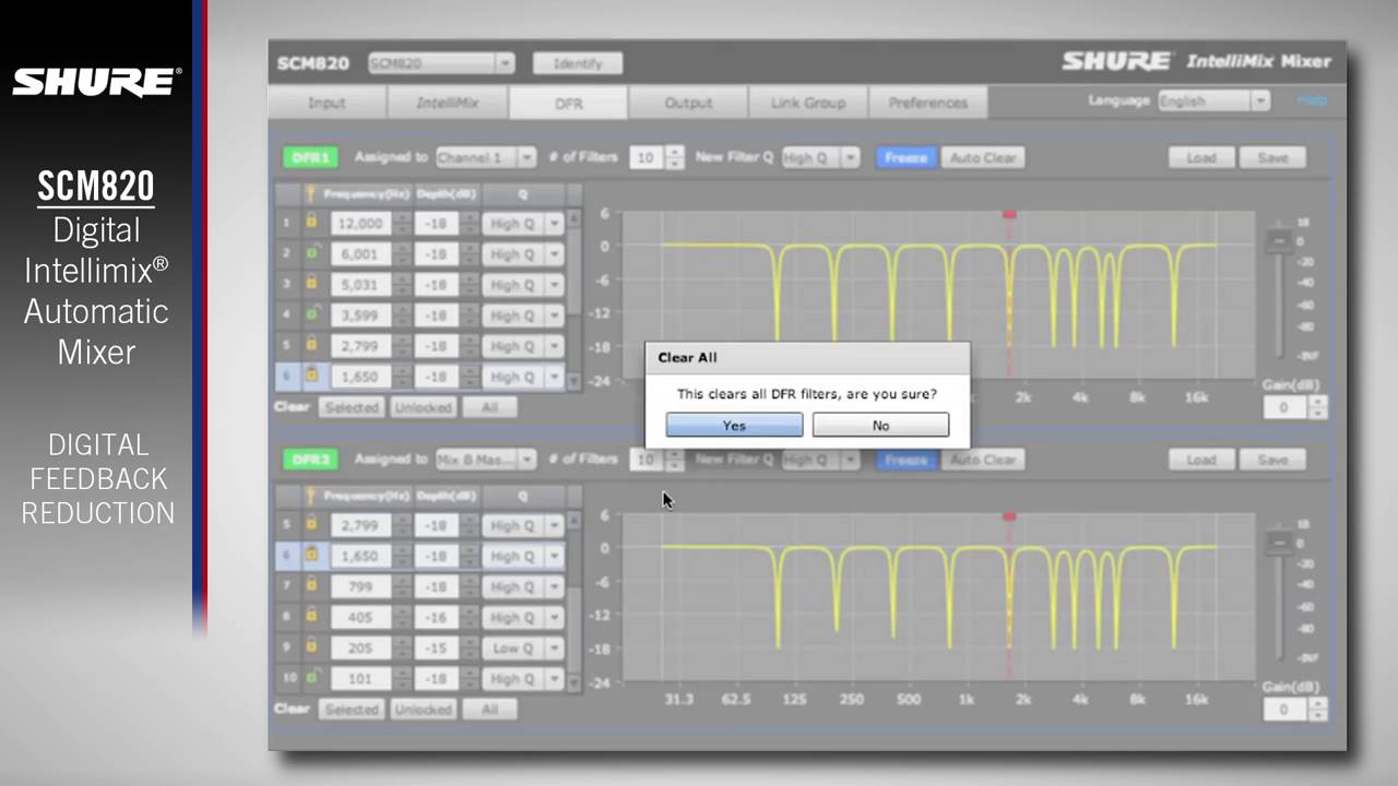 How To Set Up Digital Feedback Reduction for SCM820 | Shure