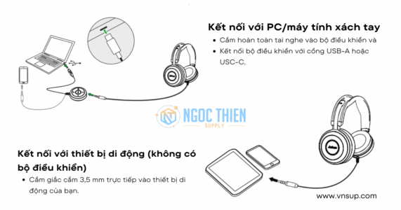 Cách kết nối với Jabra Evolve 80 UC Stereo