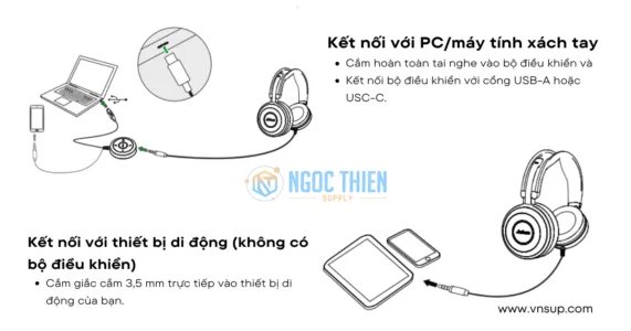 Cách kết nối với Jabra Evolve 80 UC Stereo
