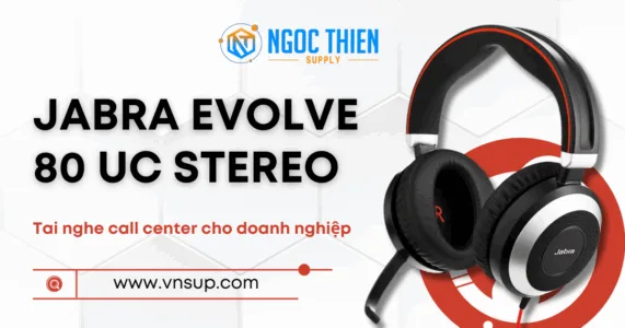 Jabra Evolve 80 Uc Stereo - Tai nghe call center cho doanh nghiệp