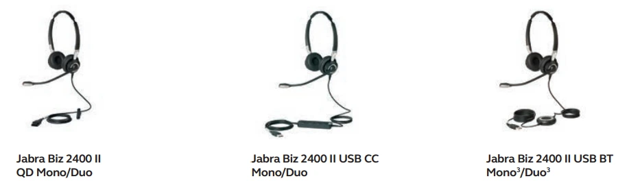 các phien ban jabra BIZ 2400 II
