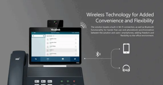 Yealink SIP VP-T49G được trang bị Wi-Fi 2.4G5G và Bluetooth 4.0