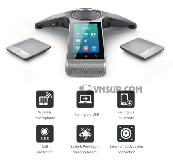 Yealink-CP960-Data Yealink CP960 + Micro mở rộng- Bộ thiết bị hội nghị truyền hình cho doanh nghiệp