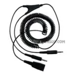 PC Cord - QD to 2x3.5mm 2m coiled