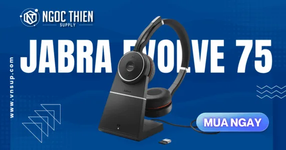 Tai nghe Jabra Evolve 75 ( Có đế sạc )