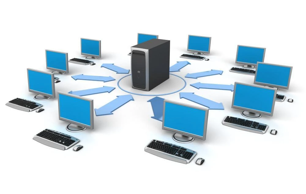 tu-van-cung-cap-trien-khai-ha-tang-mangImage of computer network. White background.