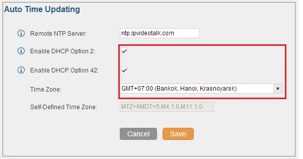 Cài đặt múi giờ trên tổng đài IP Grandstream UCM61XX/62XX