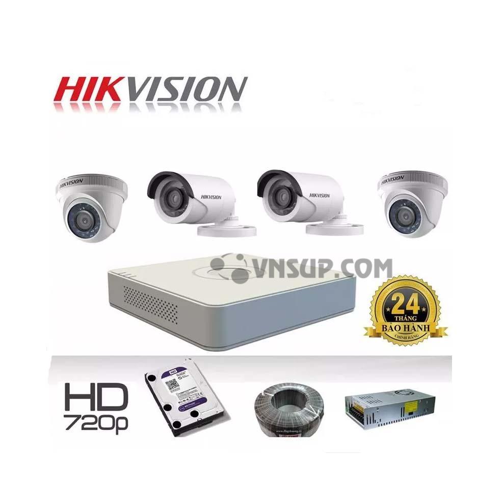 Dành riêng cho khách hàng Quy Nhơn với gói camera trọn bộ gồm 4 Camera HIKVision 1MP, tặng kèm đầu ghi hình 4 cổng ổ cứng lưu trữ 250GB, nguồn cấp điện camera.